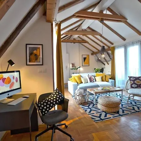 Appartement Contemporary Boho Style Loft Center *