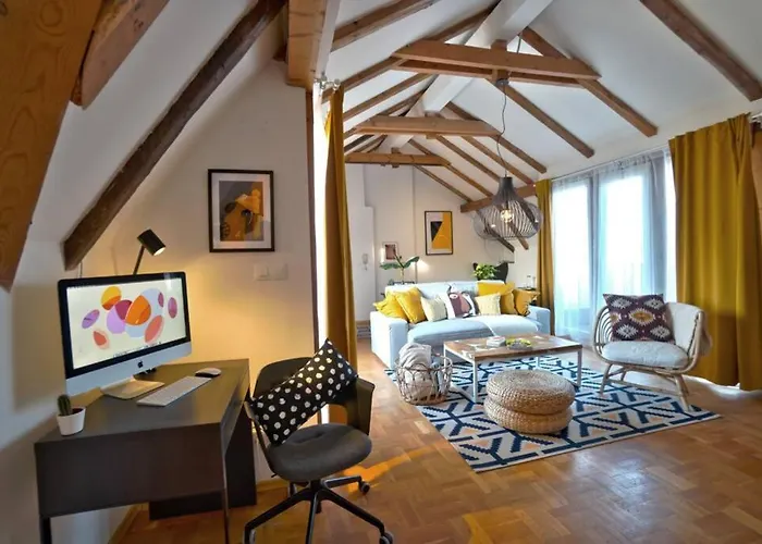 Appartement Contemporary Boho Style Loft Center *